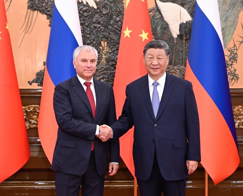Xi Jinping rencontre le président de la Douma d&rsquo;Etat russe