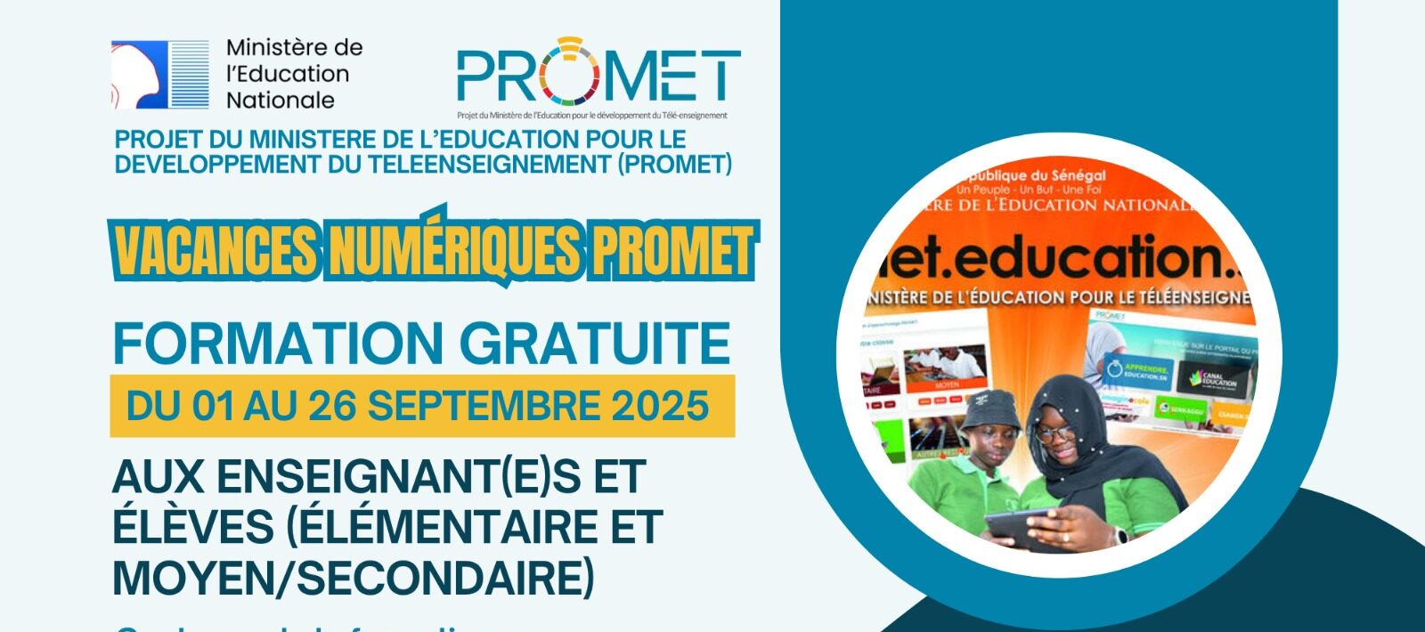Sénégal : Le numérique au cœur de l’école, le PROMET forme enseignants et élèves